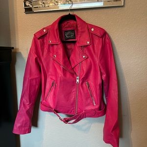 Levi’s Leather Jacket Pink